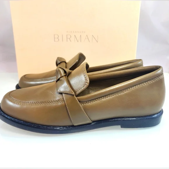 NWT$450 ALEXANDRE BIRMAN Clarita Chunky Leather Loafers In Trout color Sz 39 (9) - Picture 9 of 16